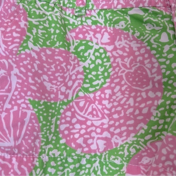 Lilly Pulitzer The Walsh Short Limeade Cheat Ya Green Pink Summer Print Shorts 2 - Picture 12 of 14